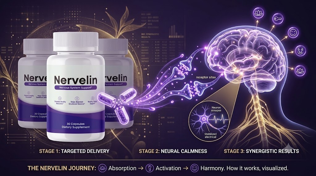 Nervelin three-stage journey: targeted delivery, neural calmness, synergistic results